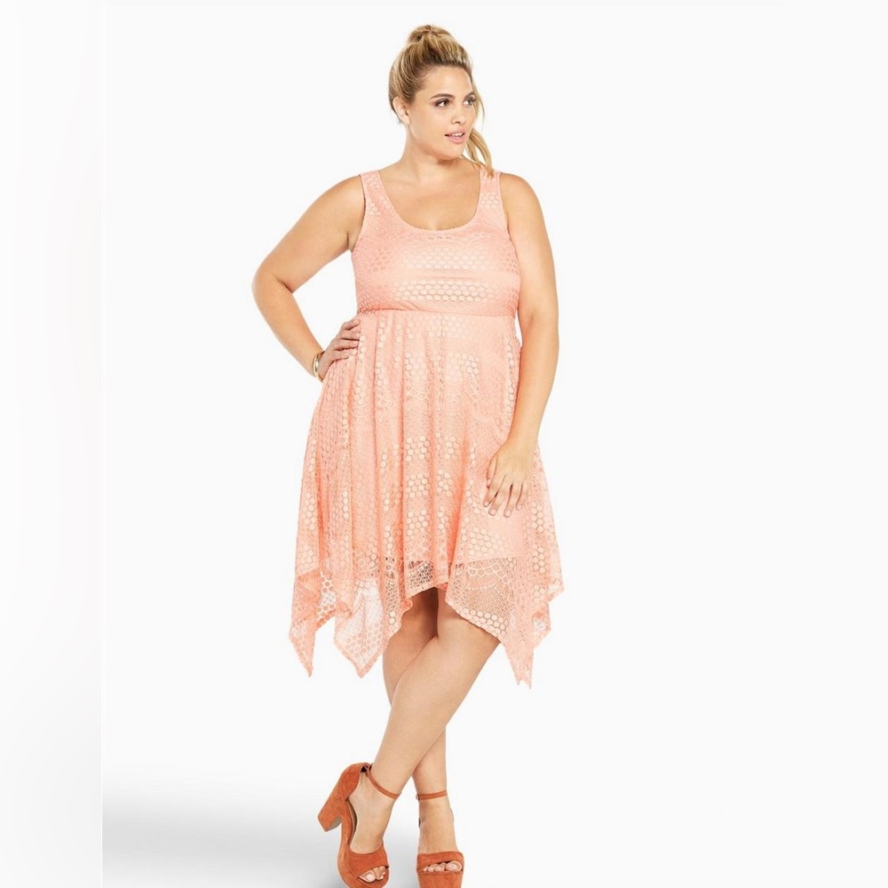 Torrid pink lace dress